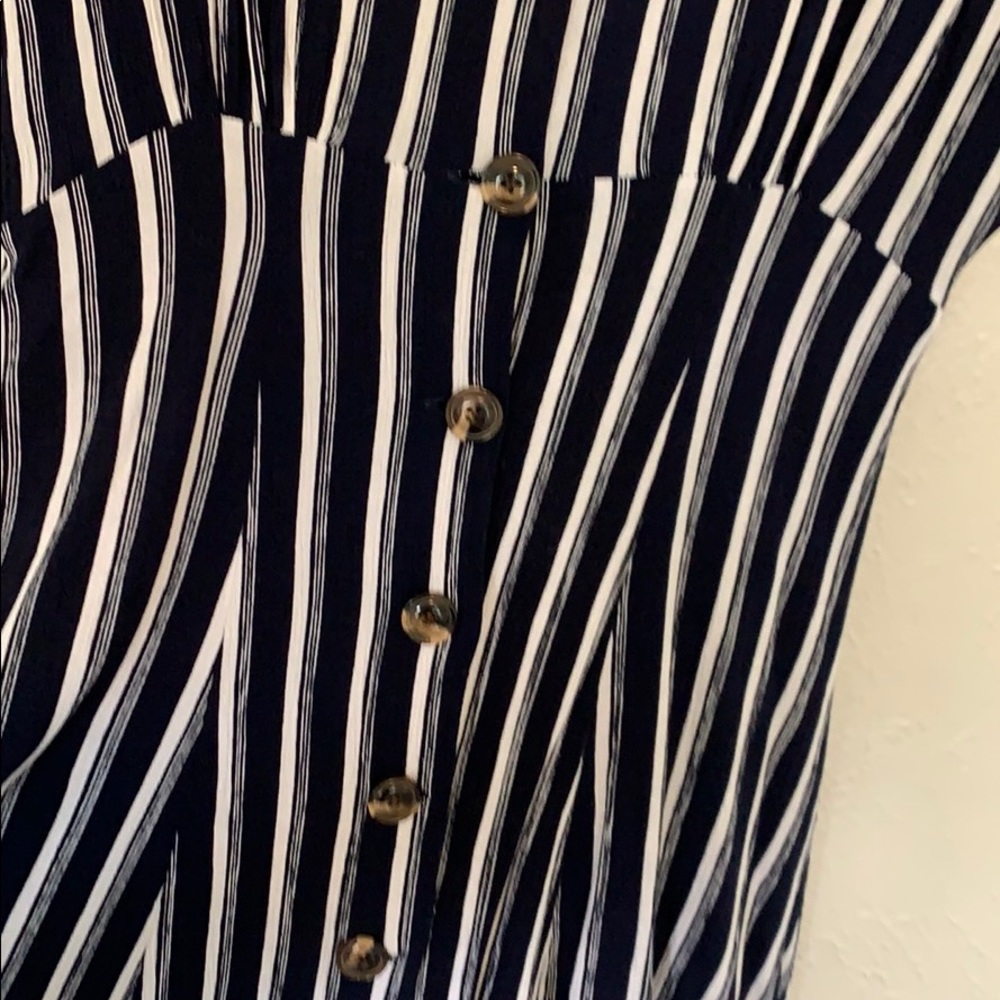 Donating 04/15 BP. navy dress with white stripes - Picture 4 of 6